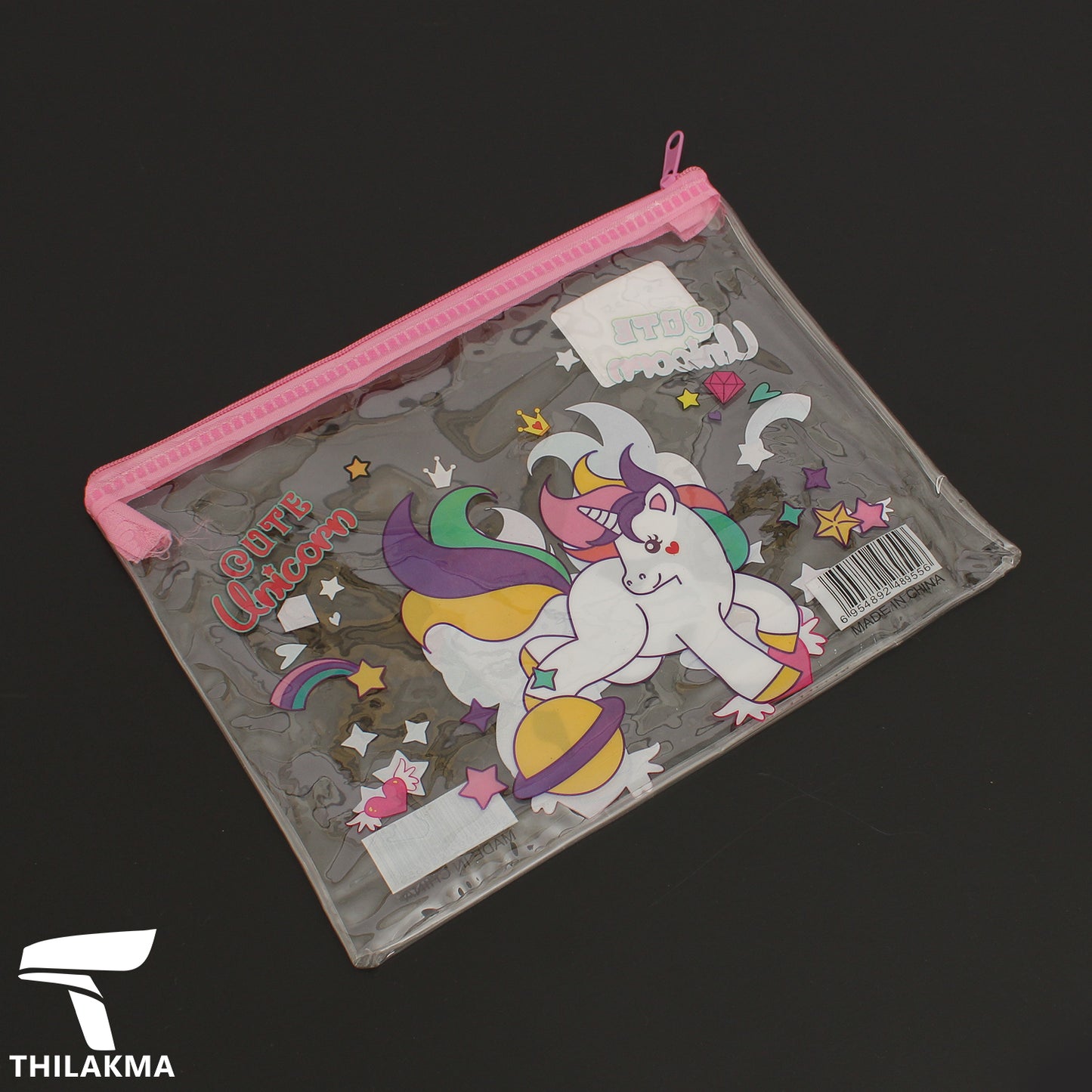 Barbie, Unicorn Transparent Pencil Pouch or Makeup Purse