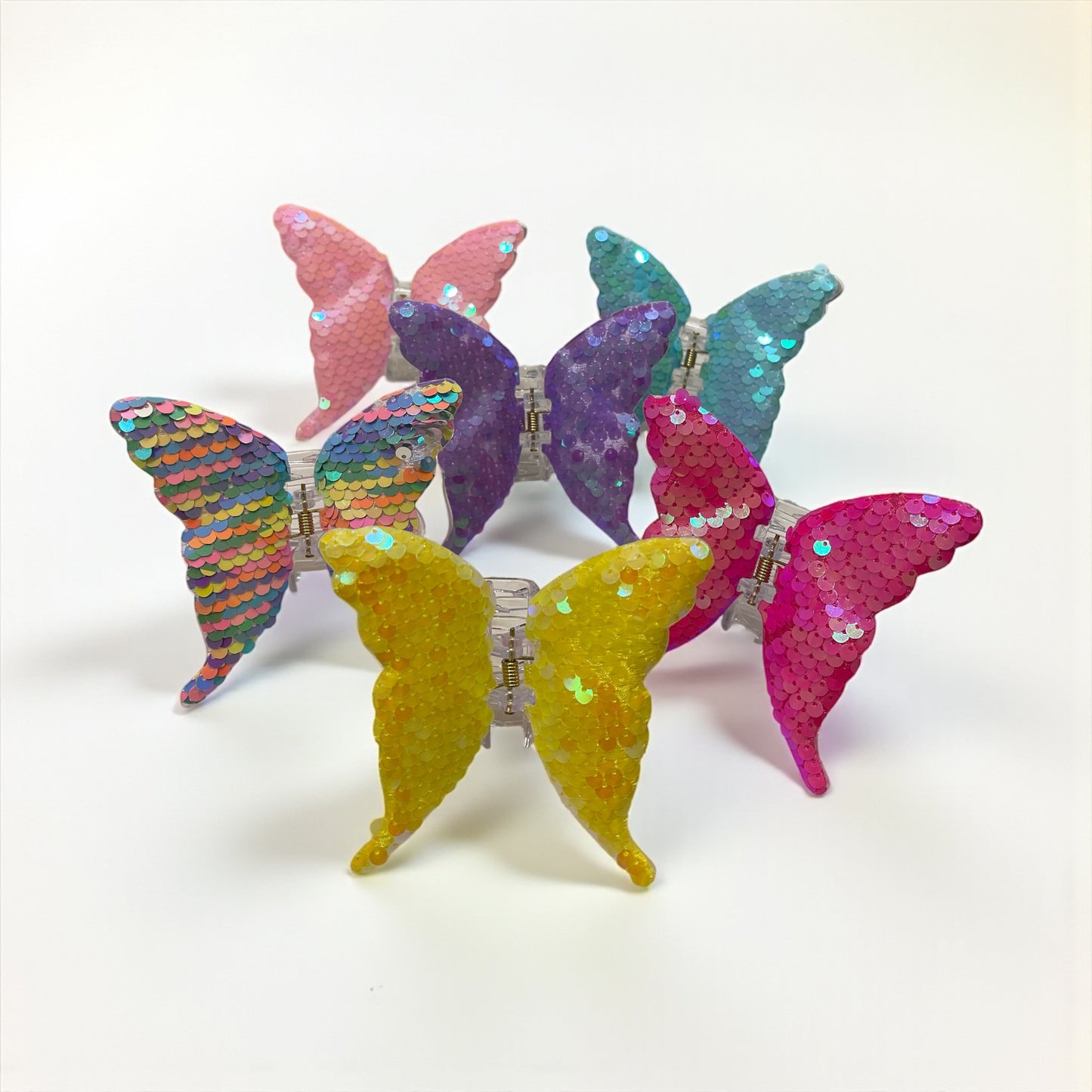 Sequin Butterfly Hair Claw Clip