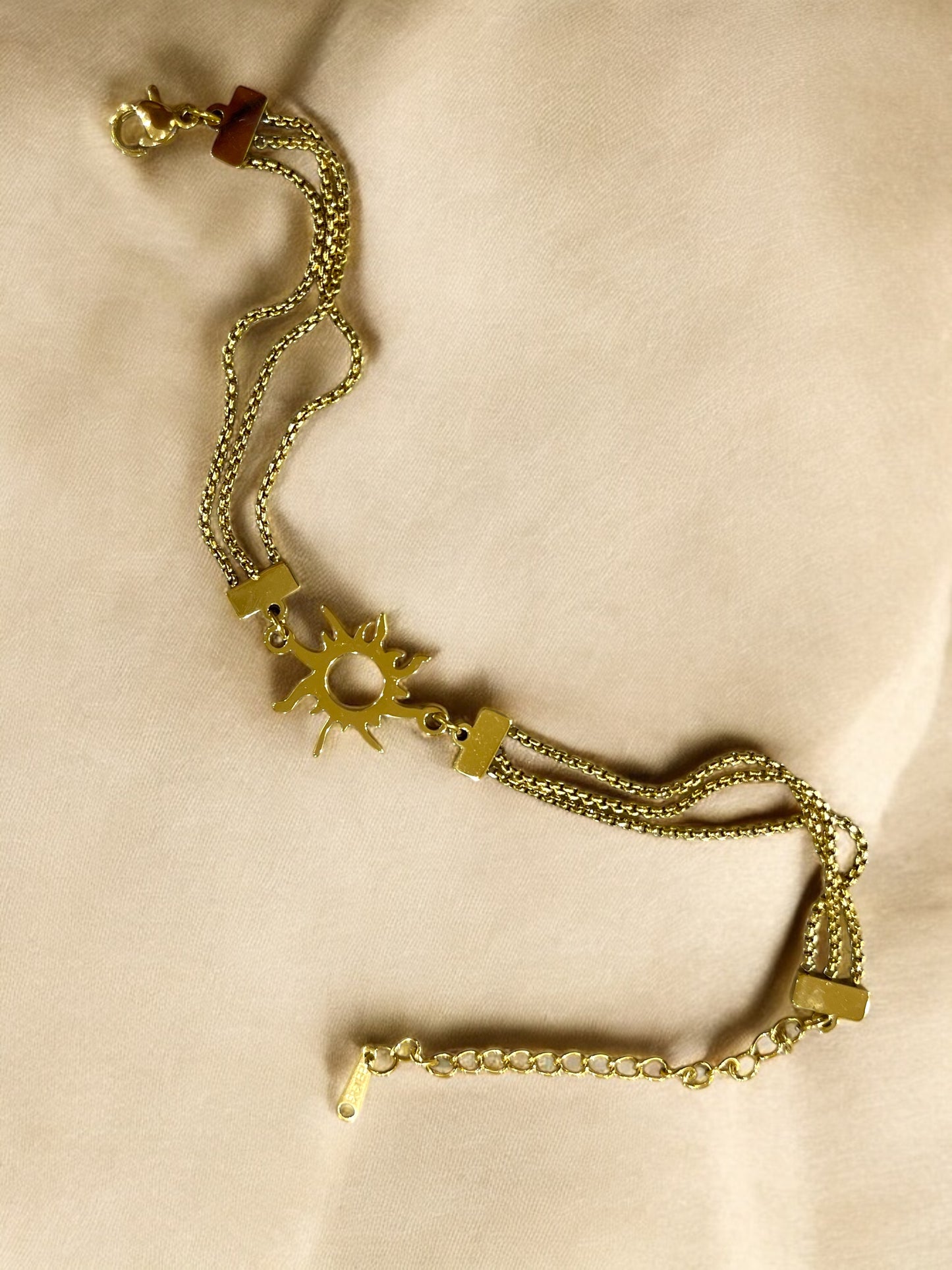 Vintage Sun Stainless Steel Bracelet