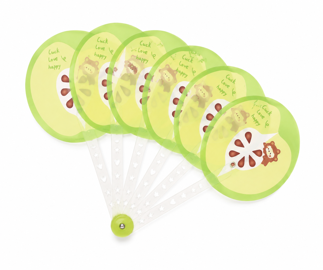 Cute Fruit & Bear Folding Hand Fan for Kids – Random Design