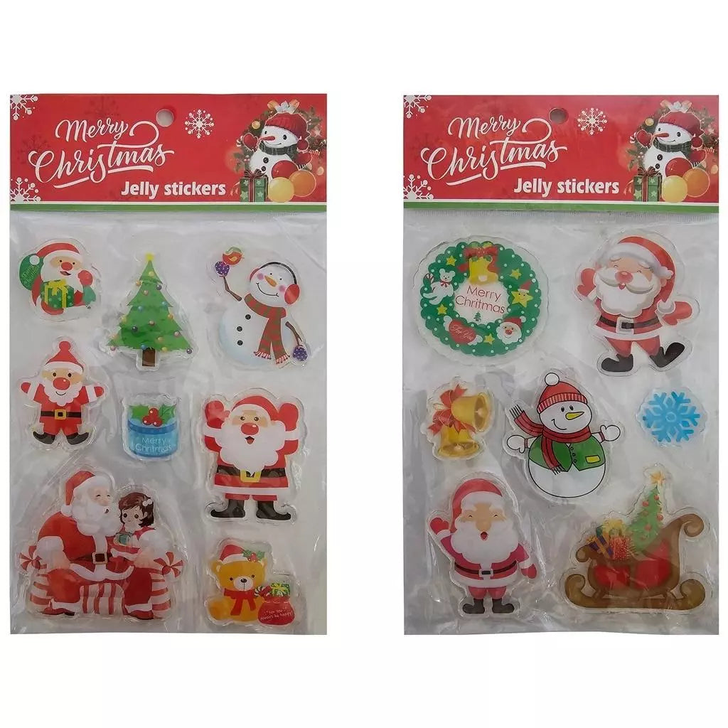 Jelly Stickers Christmas decorations set 6 pcs/sticker