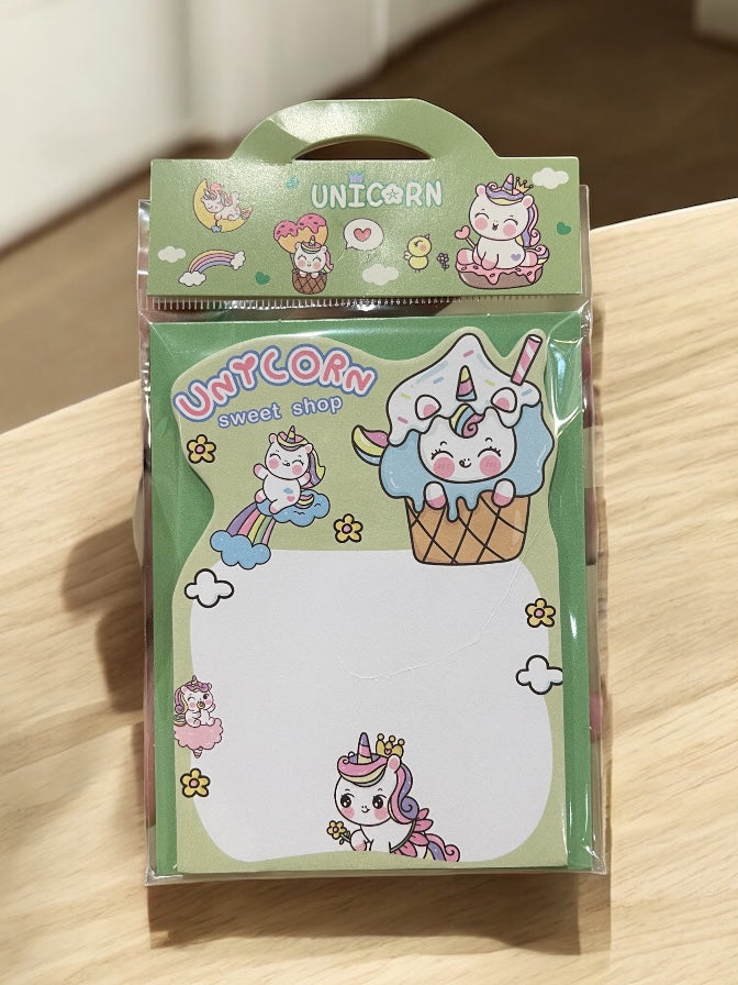Stand-up Cute Unicorn, Astronaut Sticky Note