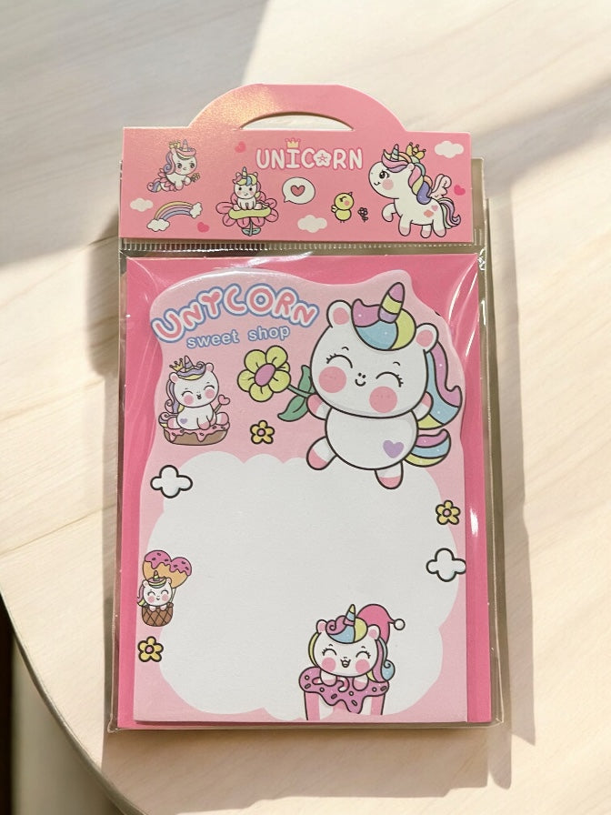 Stand-up Cute Unicorn, Astronaut Sticky Note