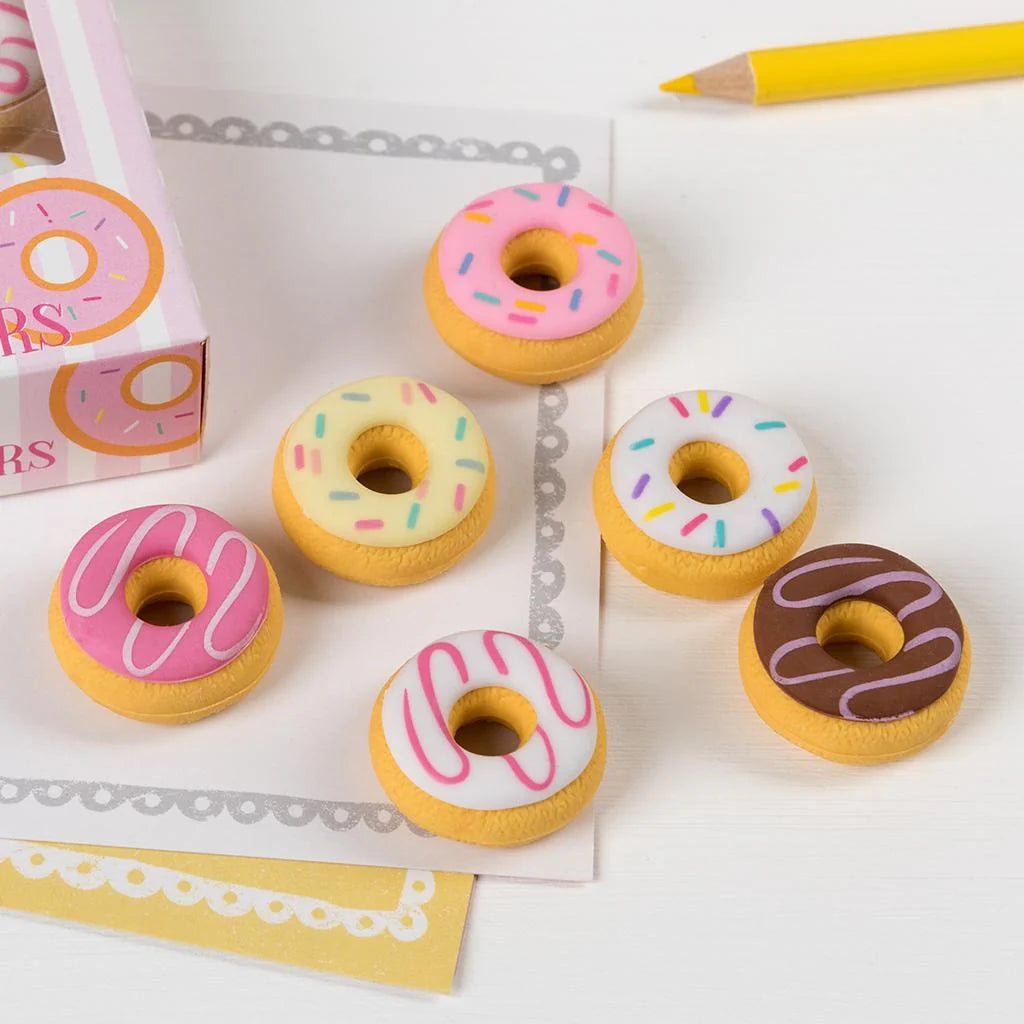 Cute Donut-Shaped Erasers โ 3 Piece Set