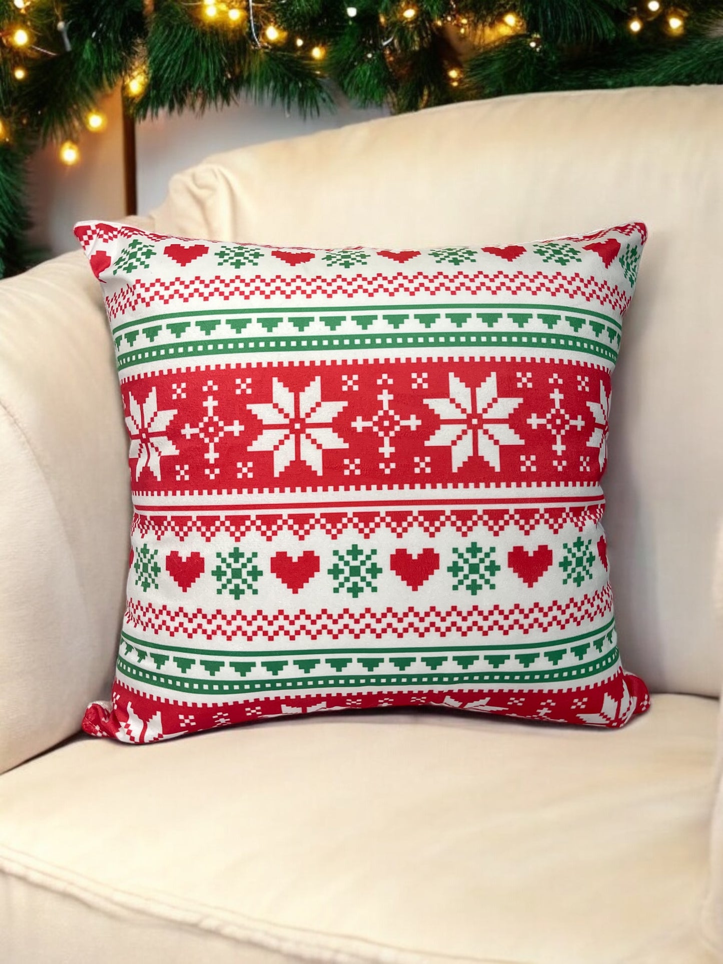 1Pcs Christmas Themed Velvet Cushion Cover Decorative Sofa Home Cars Throw Decor Pillowcover