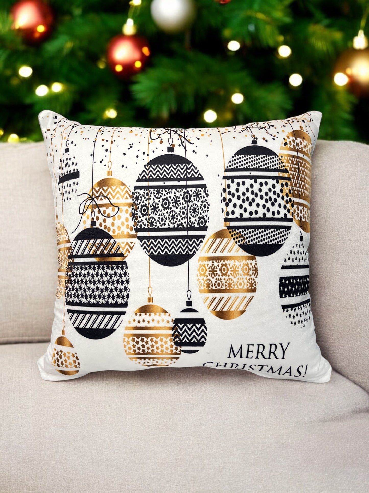 1Pcs Christmas Themed Velvet Cushion Cover Decorative Sofa Home Cars Throw Decor Pillowcover