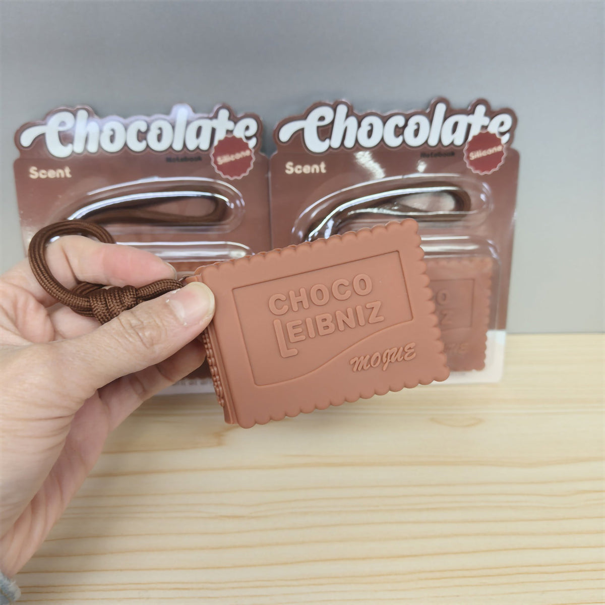 Scented Silicone Biscuit Notebook Keychain