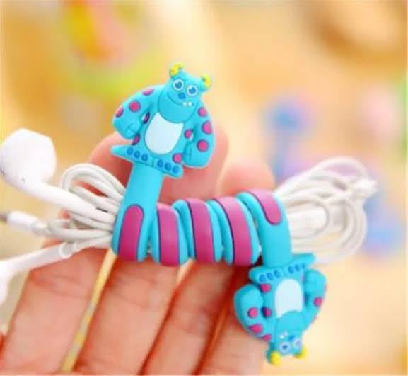 1PCS Silicone Cable Winder For Mobile Phone USB Charging Data line Earphone Winder Cartoon Cable Organizer Winder Protector Cord