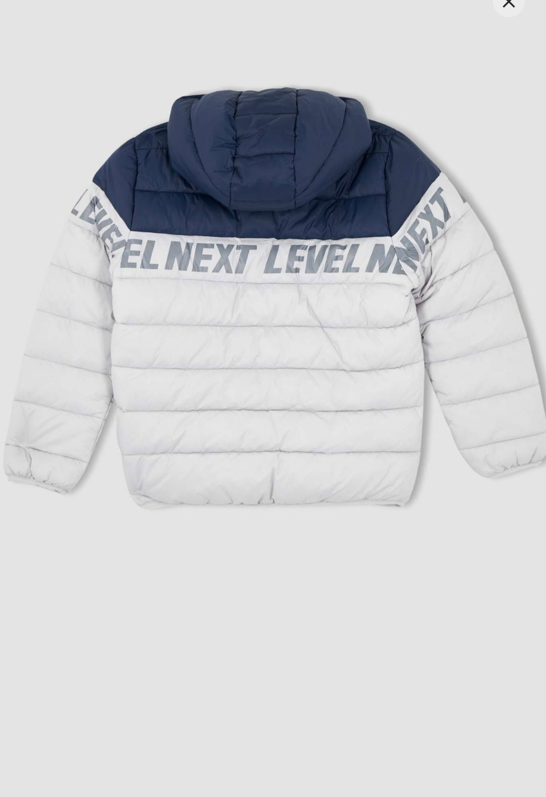 Defacto Navy boys hooded fleece lined puffer jacket