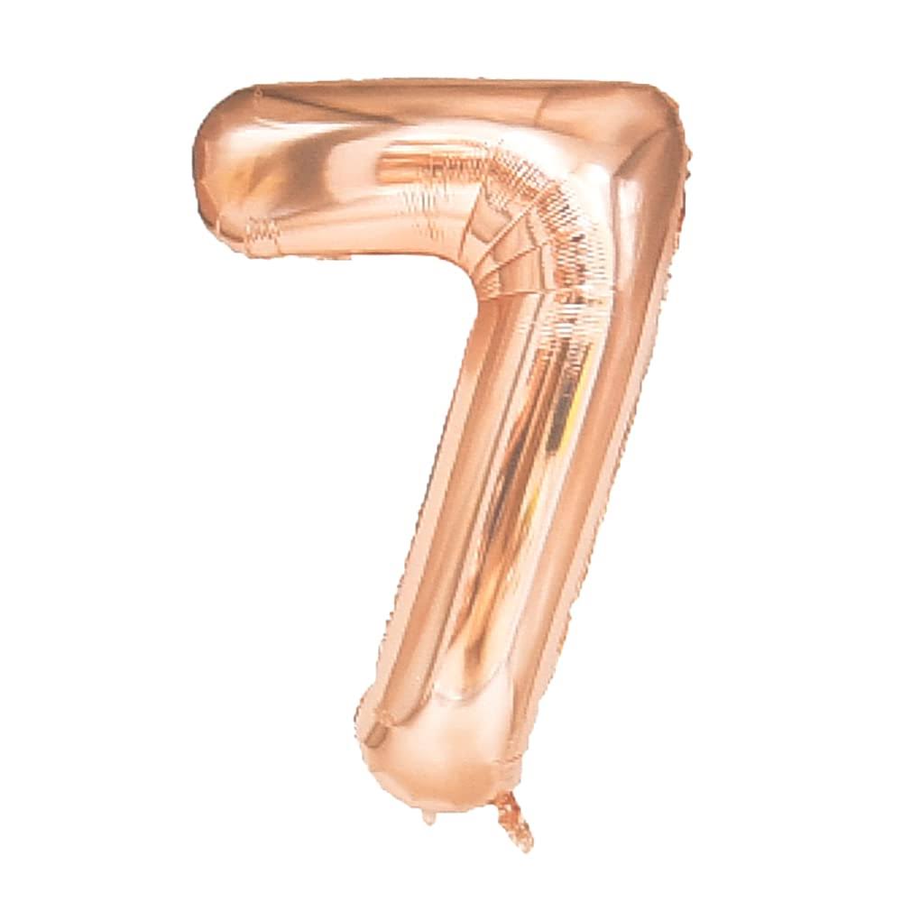 Rose Gold Numbers Foil Ballon LQ