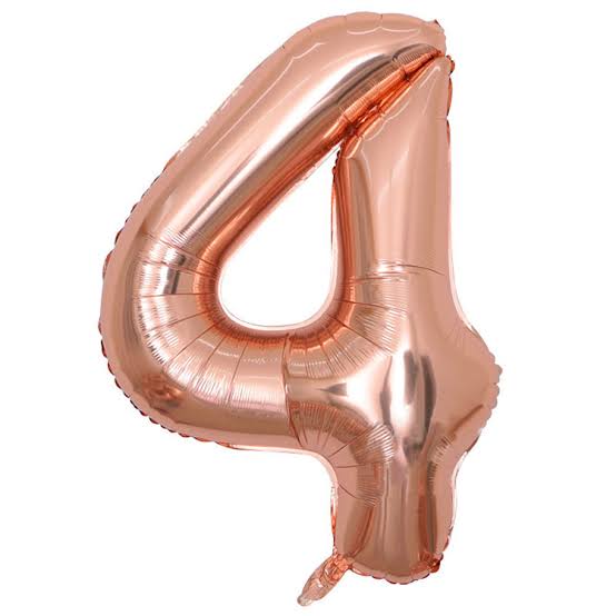Rose Gold Numbers Foil Ballon LQ