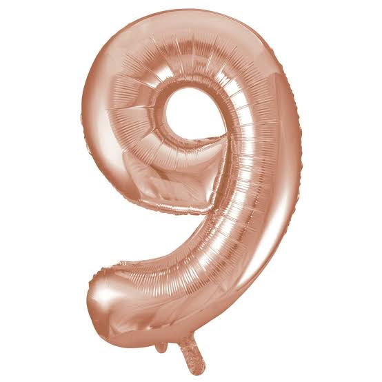 Rose Gold Numbers Foil Ballon LQ
