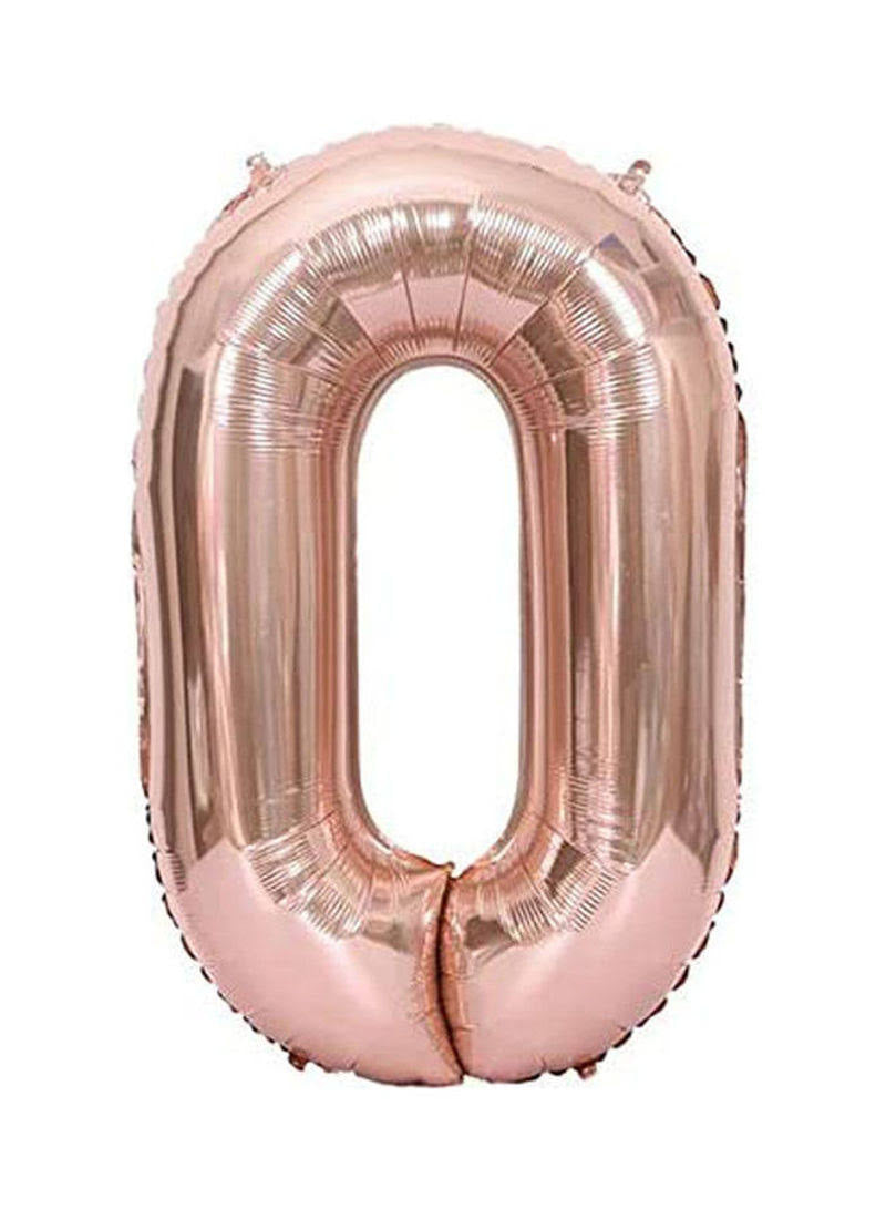 Rose Gold Numbers Foil Ballon LQ