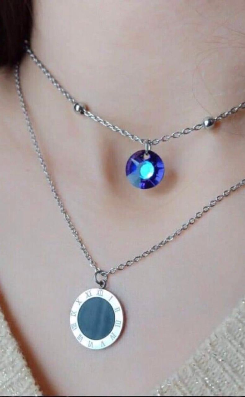 Swarovski Crystal 2 Layers Necklace