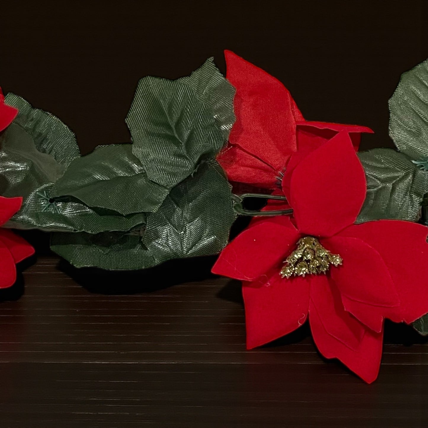 1Pcs Christmas Rattan Flower Garland Artificial Plastic Decoration DIY Wreath Xmas Tree Mantel Stair Handrail Festival Ornament