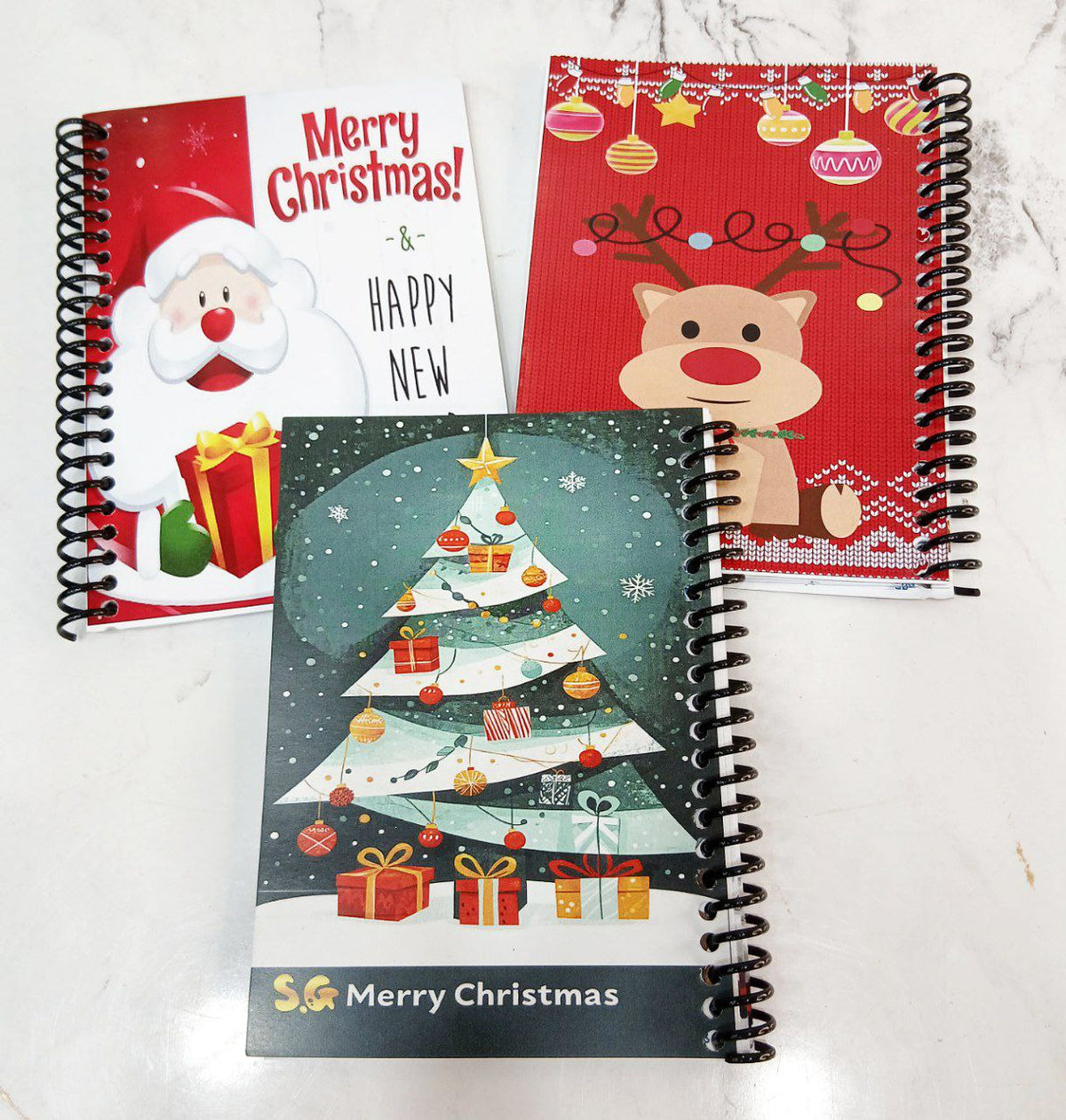 Christmas Themed Printed Wired Notebook