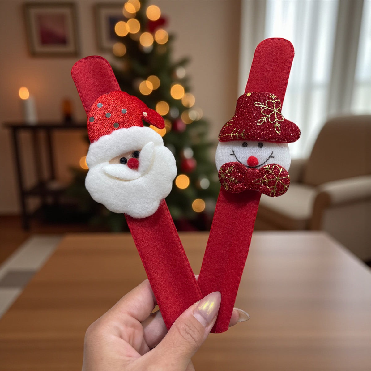 1Pc Christmas Clap Bracelets - Holiday Party Gifts