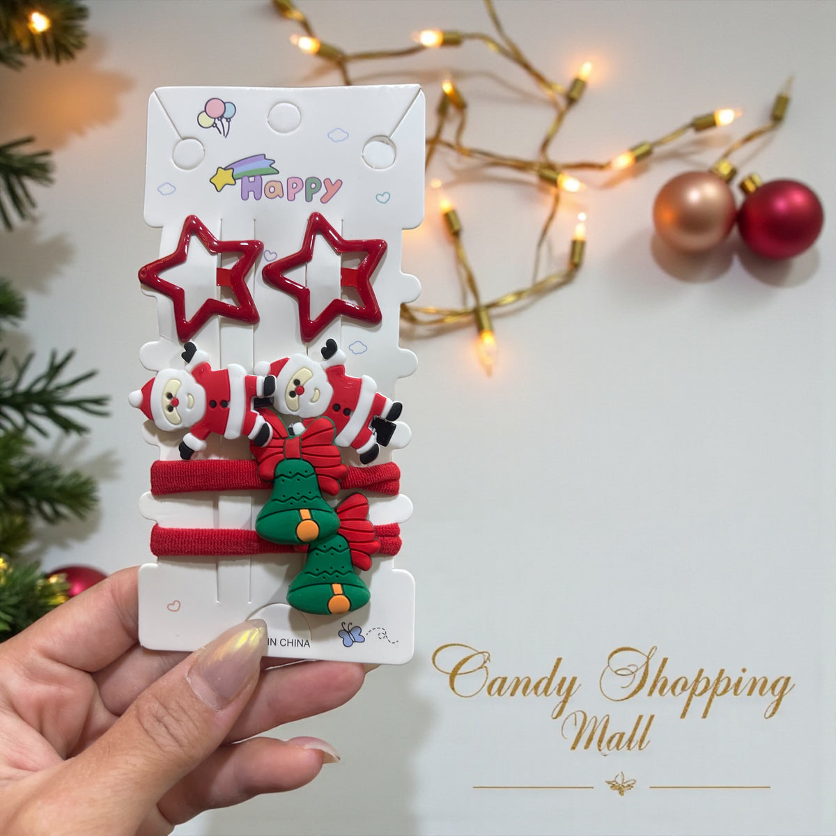 🎅 6Pcs Random Style Christmas Hair Accessories Set