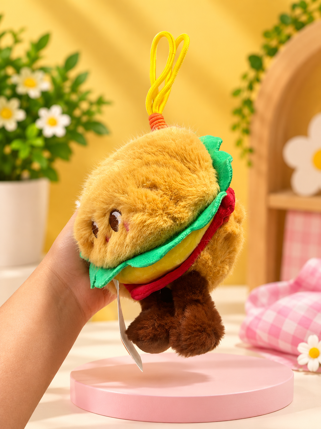 Cute Plush Fruit & Food Keychain – Adorable Bag Charm