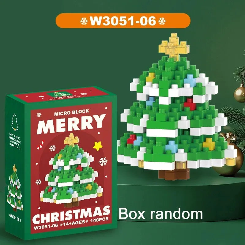 Christmas Particle Building Block Construction Set Micro Diamond Bricks Toy for Children