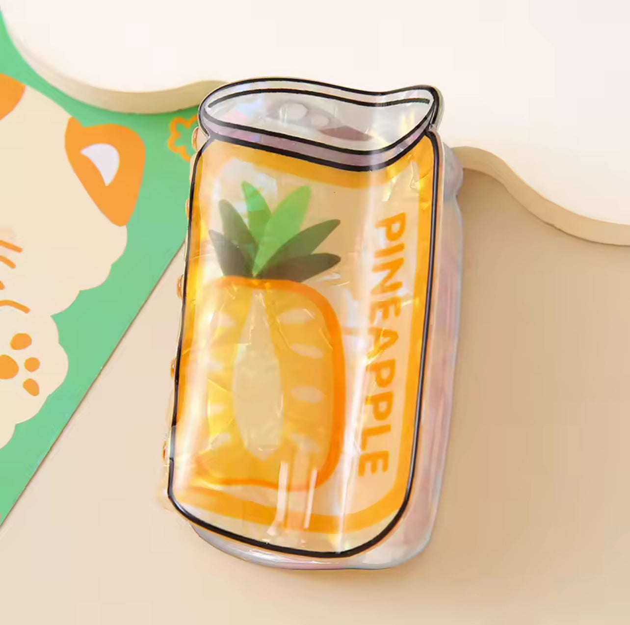 Cute Fruit Juice Can Hair Claw Clip | Large Acrylic Hair Clip for Women & Girls