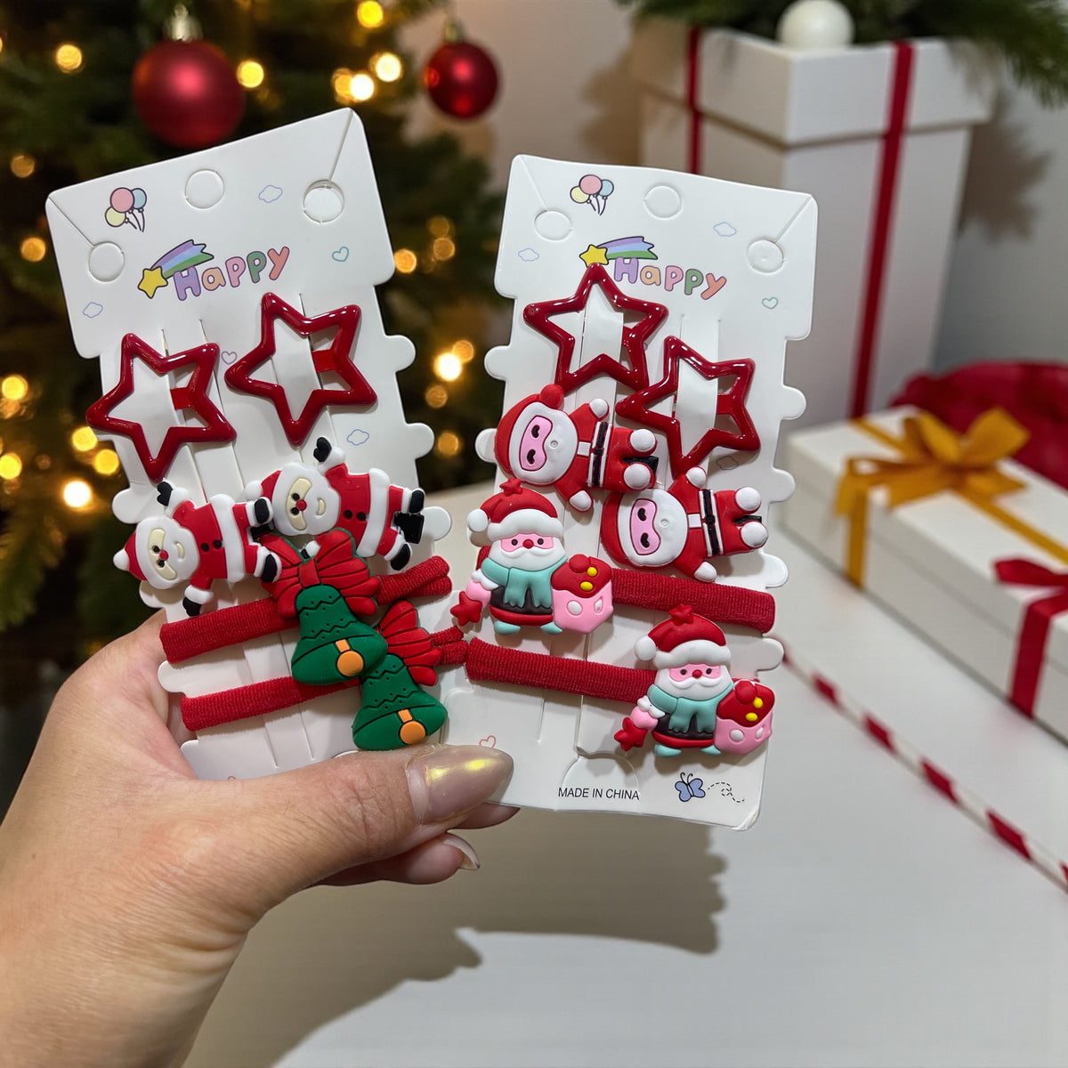 🎅 6Pcs Random Style Christmas Hair Accessories Set