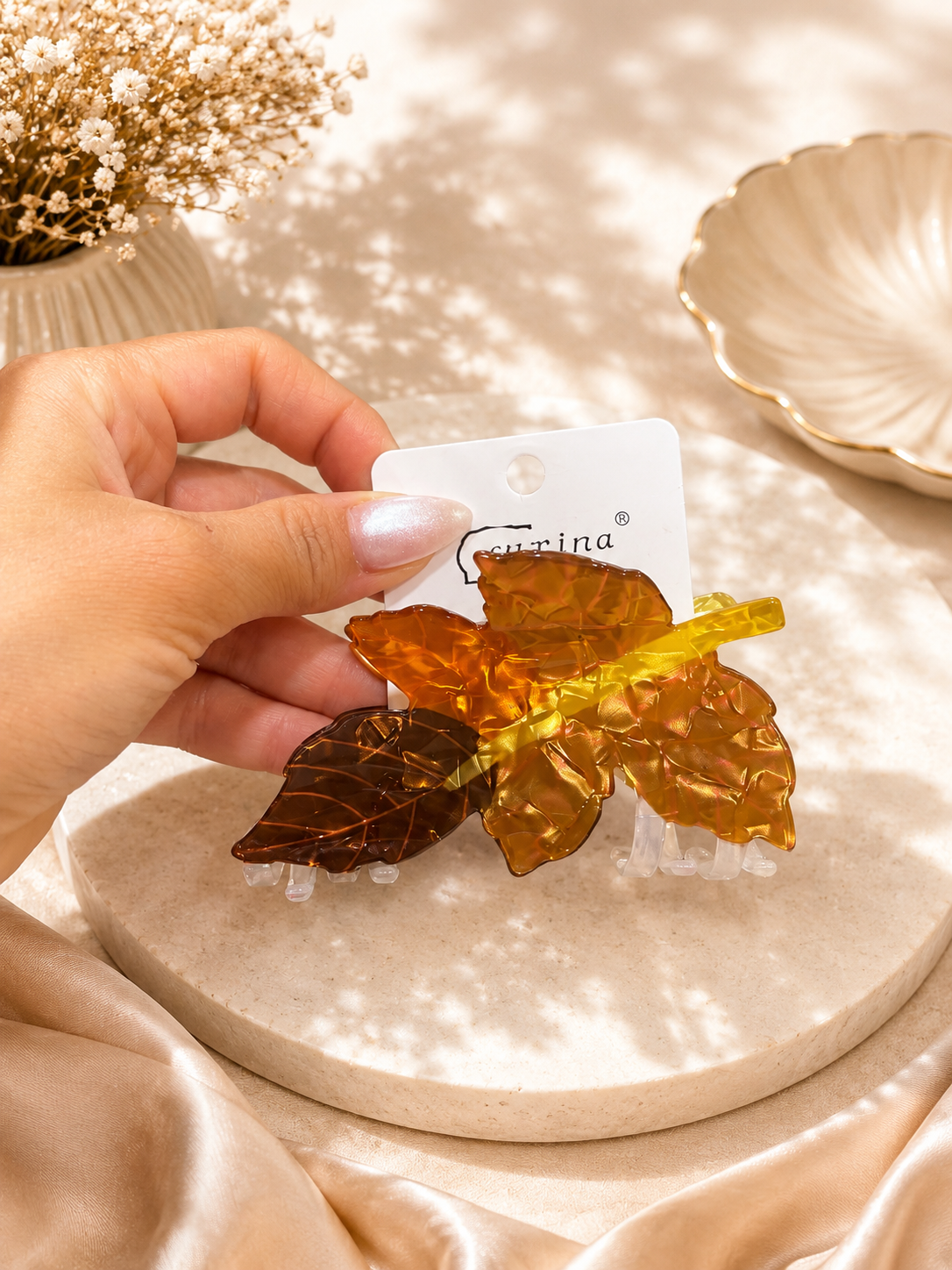 🍂 Autumn Leaf Hair Claw Clip