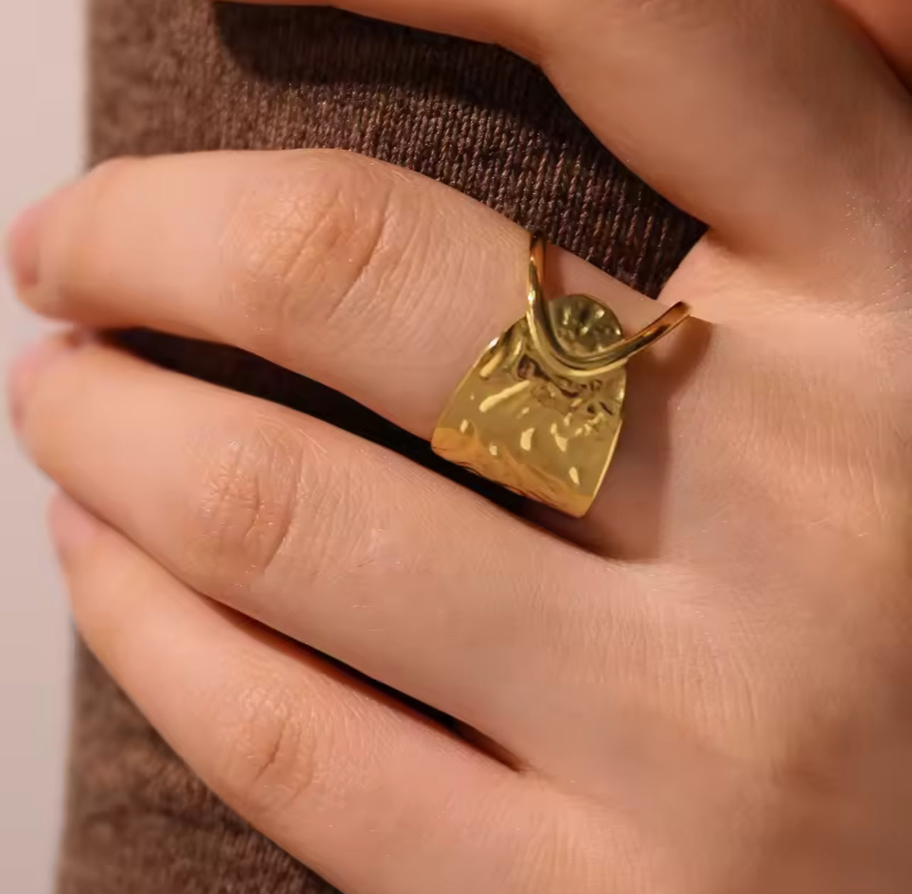 Trendy Gold Color Stainless Steel Ring for Women Bohemian Shell Starfish Conch Flower Butterfly Heart Ring Party Jewelry Gift