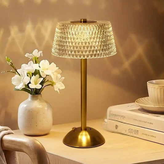 Diamond Table Lamp – USB Rechargeable Touch Lamp