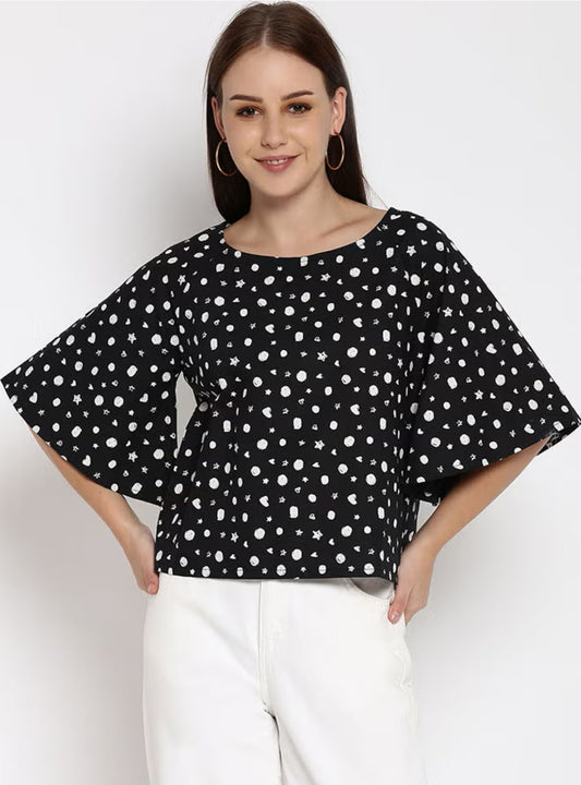 Blue Saint Women's Regular Fit Top Black - Medium