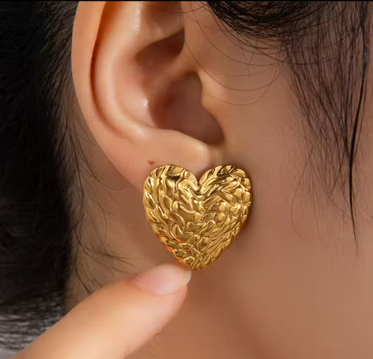 316L Stainless Steel Heart Earrings For Women