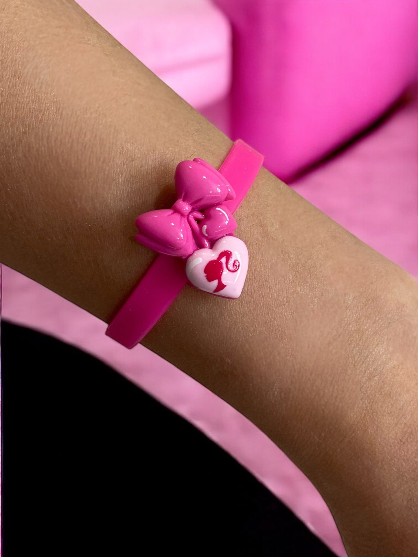 Cute Barbie Adjustable Rubber Bracelet