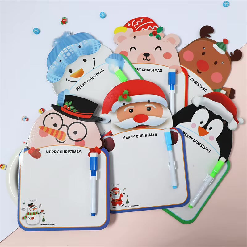 Christmas Character Magnetic Writing Board & Marker – Kids’ Reusable Memo Board