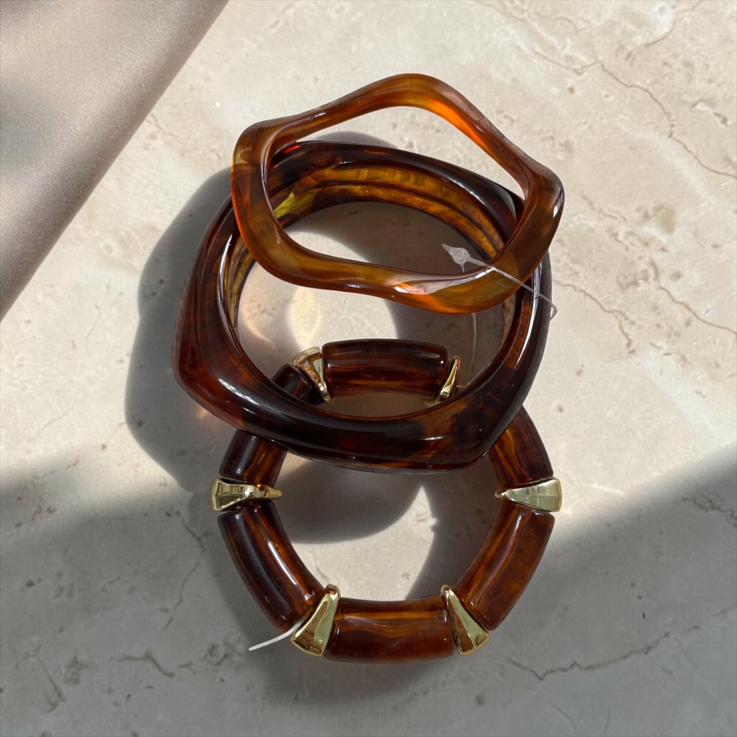 Chic Resin chunky Bracelet Stack Set