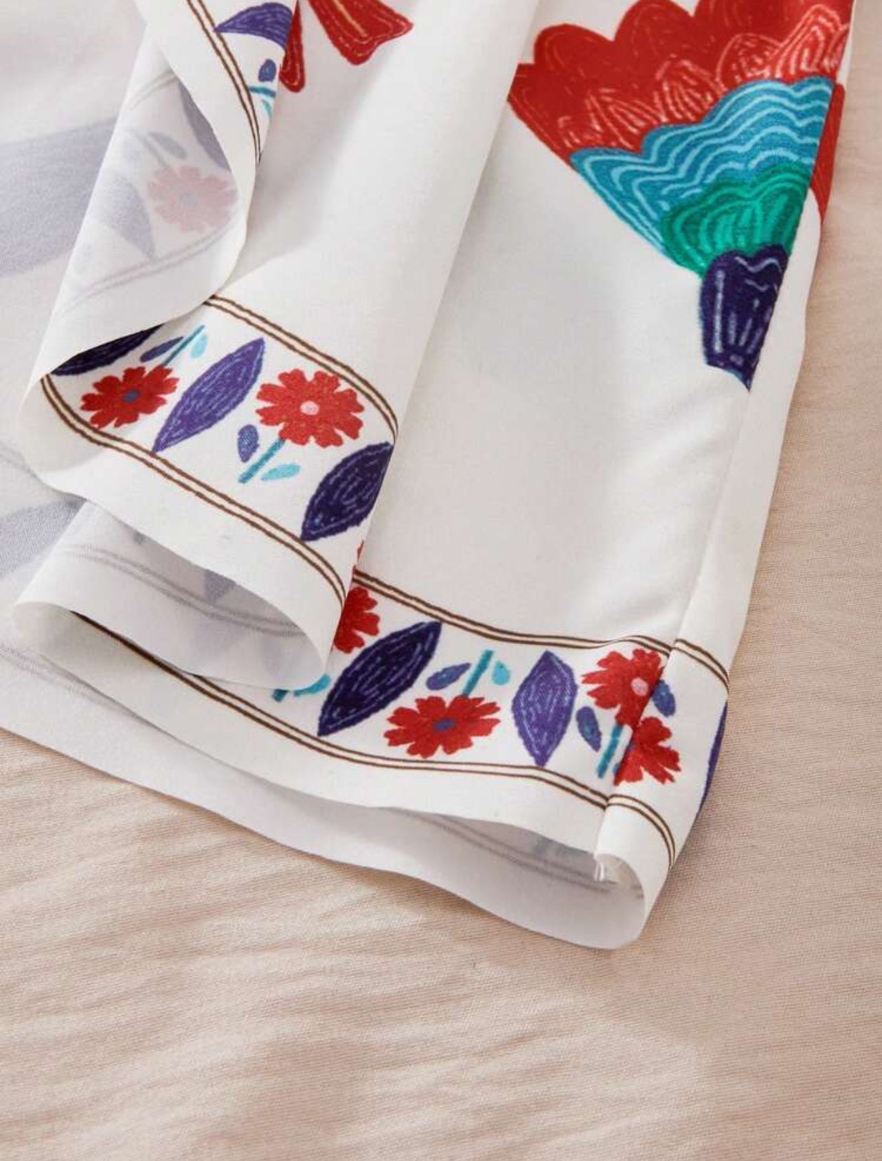 Tween Girls 2pcs/Set Casual Daily Outfit,Solid Color Asymmetric Top & Floral Printed Pants,White Summer Tropical Vacation Holiday Two Piece Set - 9,10 Years
