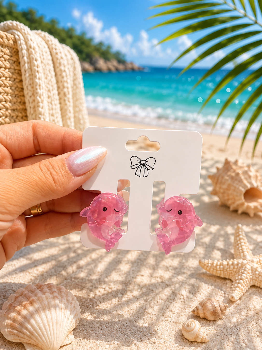 2Pcs Summer Sea-Inspired Hair Clips for Girls – Cute Beach Collection