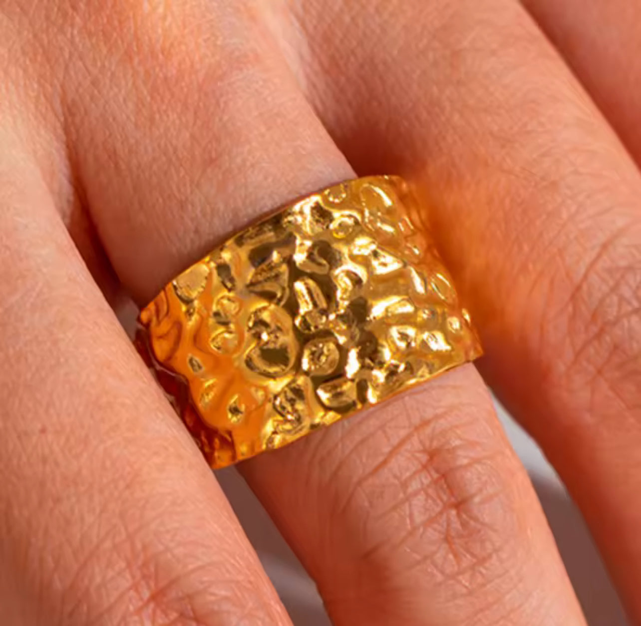 Trendy Gold Color Stainless Steel Ring for Women Bohemian Shell Starfish Conch Flower Butterfly Heart Ring Party Jewelry Gift