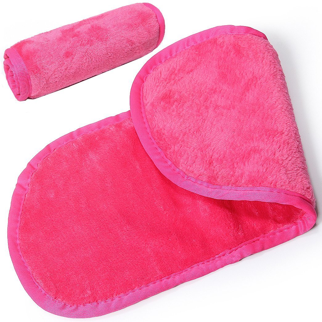 1Pc Random Color Soft Plush Makeup Removing Towel – Double-Sided Facial Cleansing Cloth