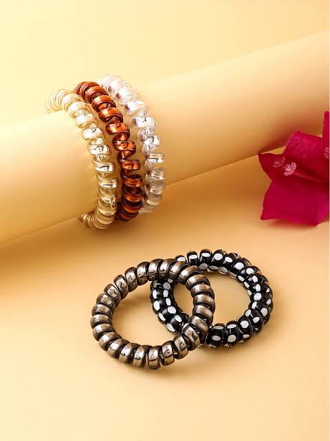 YIMEIJIA Spiral Hair Ties – Stylish No-Crease Hair Elastics