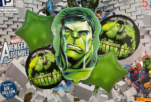 5PCs Hulk Themed Birthday Decorations Non inflated Foil Balloon for Hulk Birthday Decoration Balloon Birthday Decoration Balloons Party Decorations for Avengers Party Decoratio