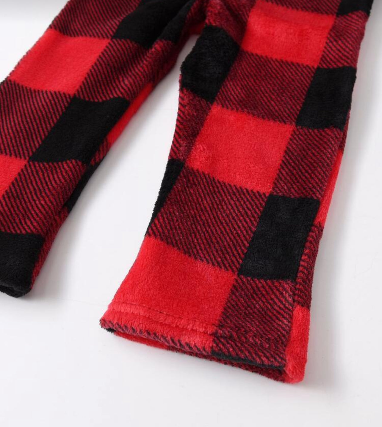 SHEIN Girls Buffalo Plaid Zipper Flannel Sleep Jumpsuit -1Y