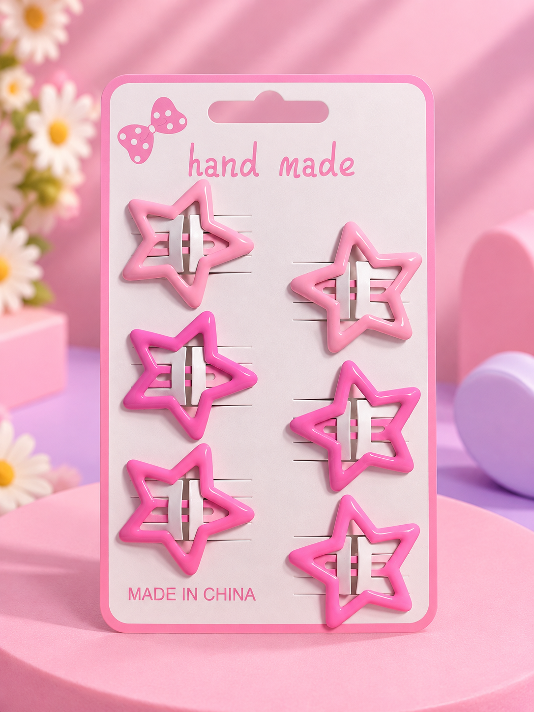 Star Hair Clips – Colorful Star Shaped Hair Barrettes (6-Piece Set)