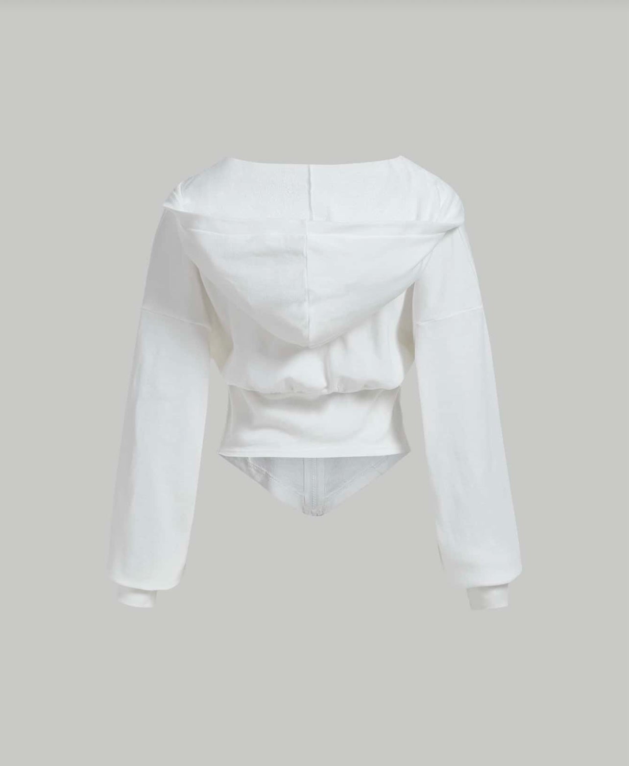 SHEIN EZwear Drop Shoulder Heathered Knit Zip-Up Hoodie - Medium