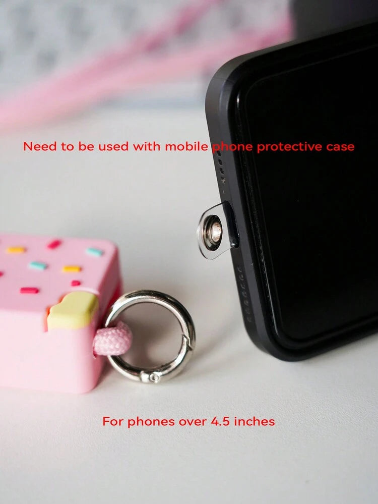 Mobile Phone Lanyard Cartoom Cartoon Pendant Kawaii Anime Figure Phone Case Rope KeyChain