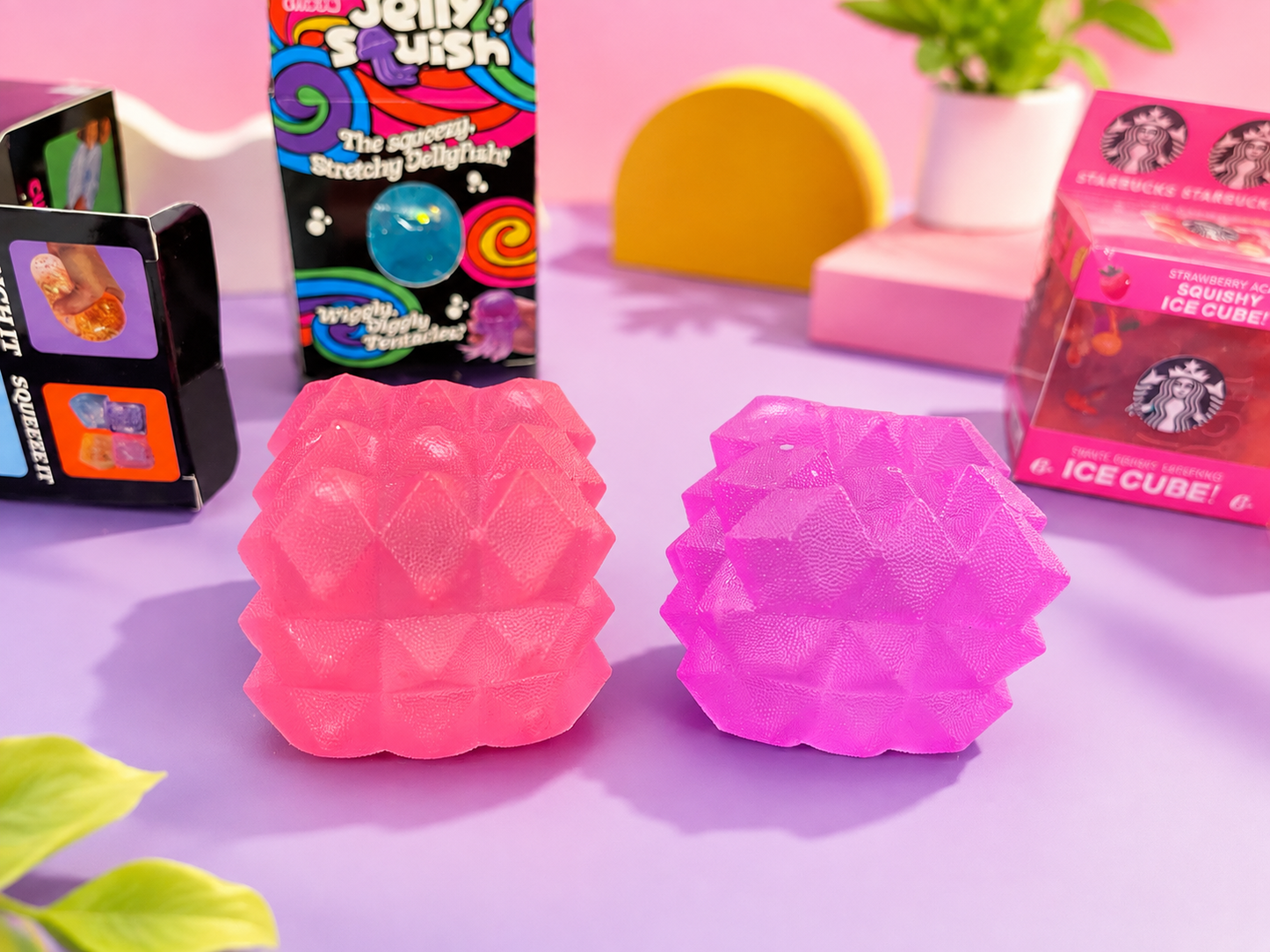 Super Solid Cube Squeeze Ball – Textured Sensory Stress & Fidget Toy