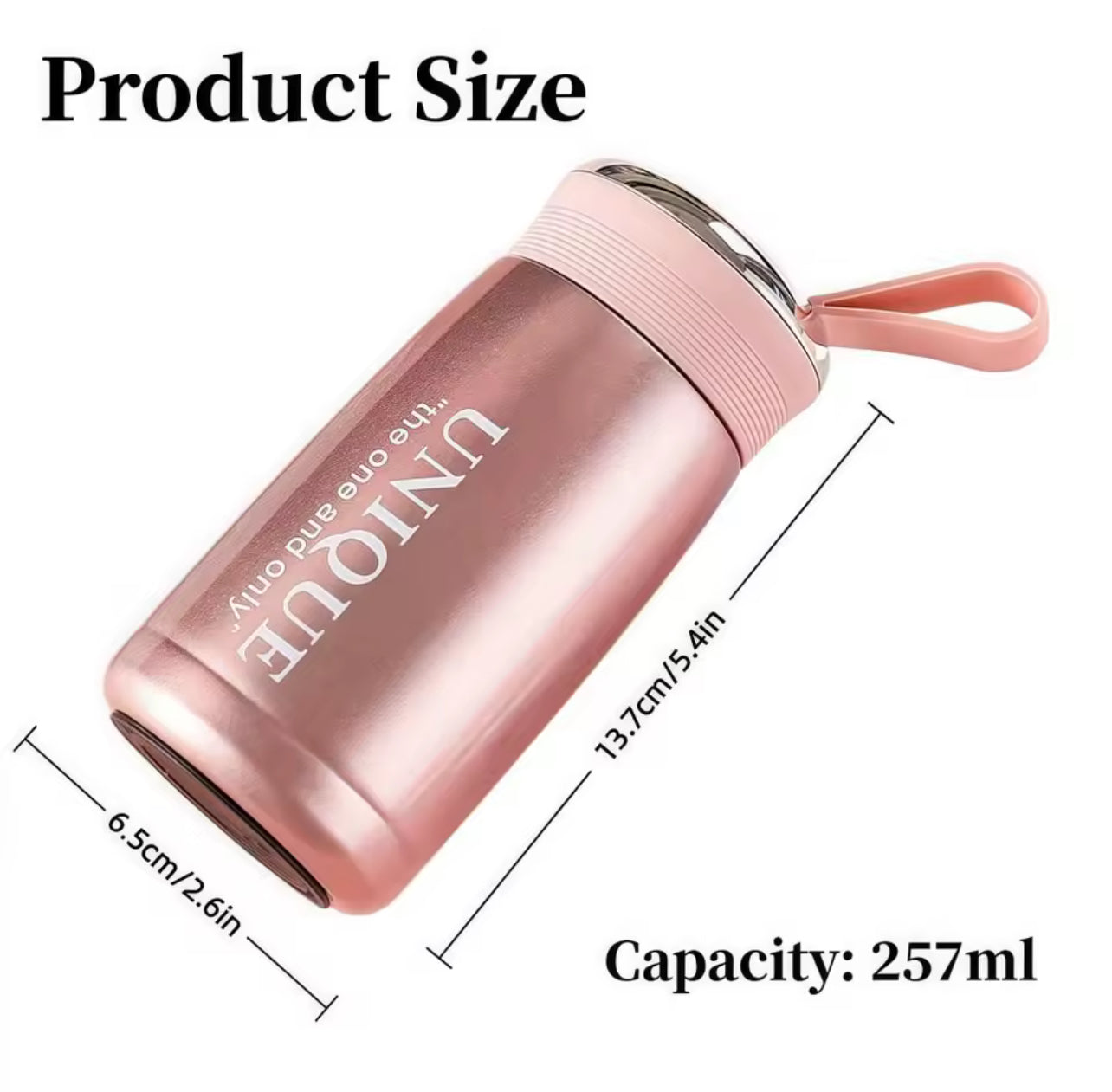 Portable Leak-proof Mini Thermos Cup 257ml Small Capacity Vacuum Cup Stainless Steel Durable Water Bottle Travel Outdoor