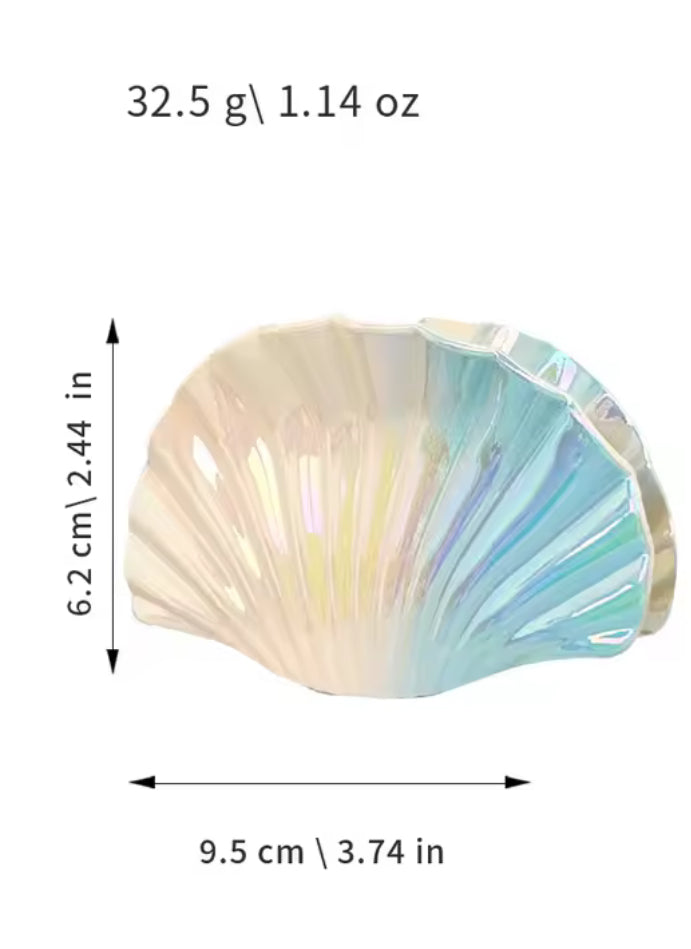 Ocean Shell Large Hair Claw Clips Crab Clamps Women Girls Gradient Colorful Ponytail Hair Barrettes Hairpins Hair Accessories