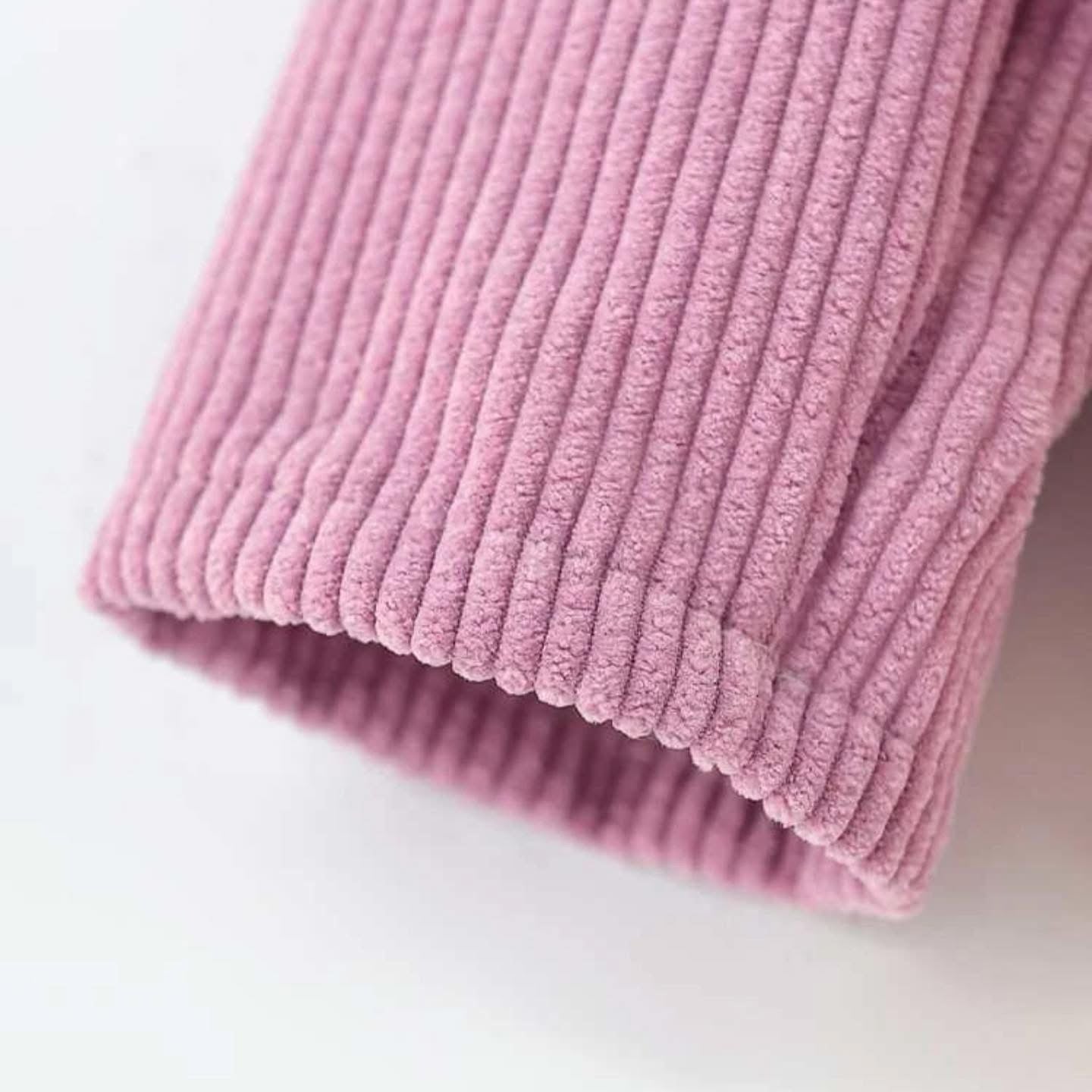 Last Piece! Toddler Girls 3D Ear Animal Embroidery Pocket Front Corduroy Coat - 5Y