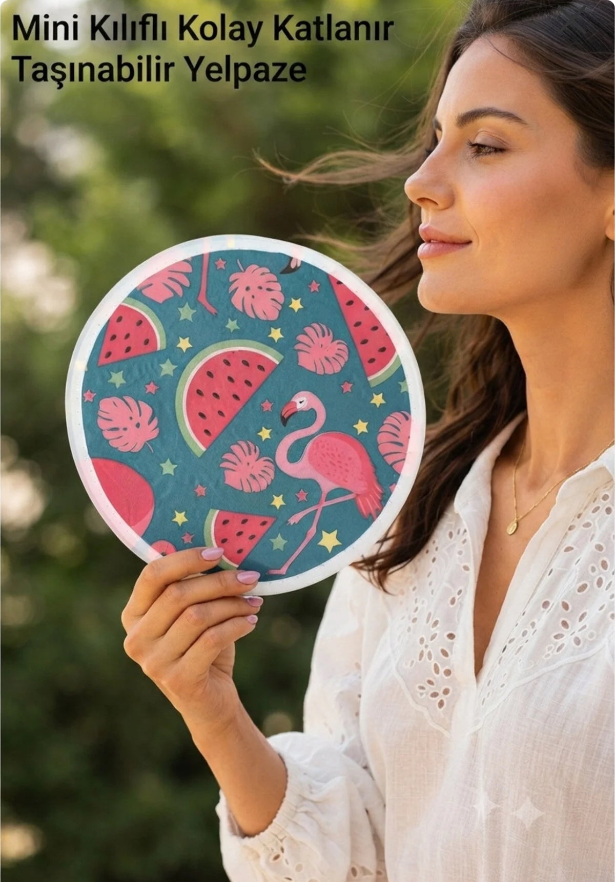 Foldable Summer Hand Fan – Colorful Fruit & Tropical Designs