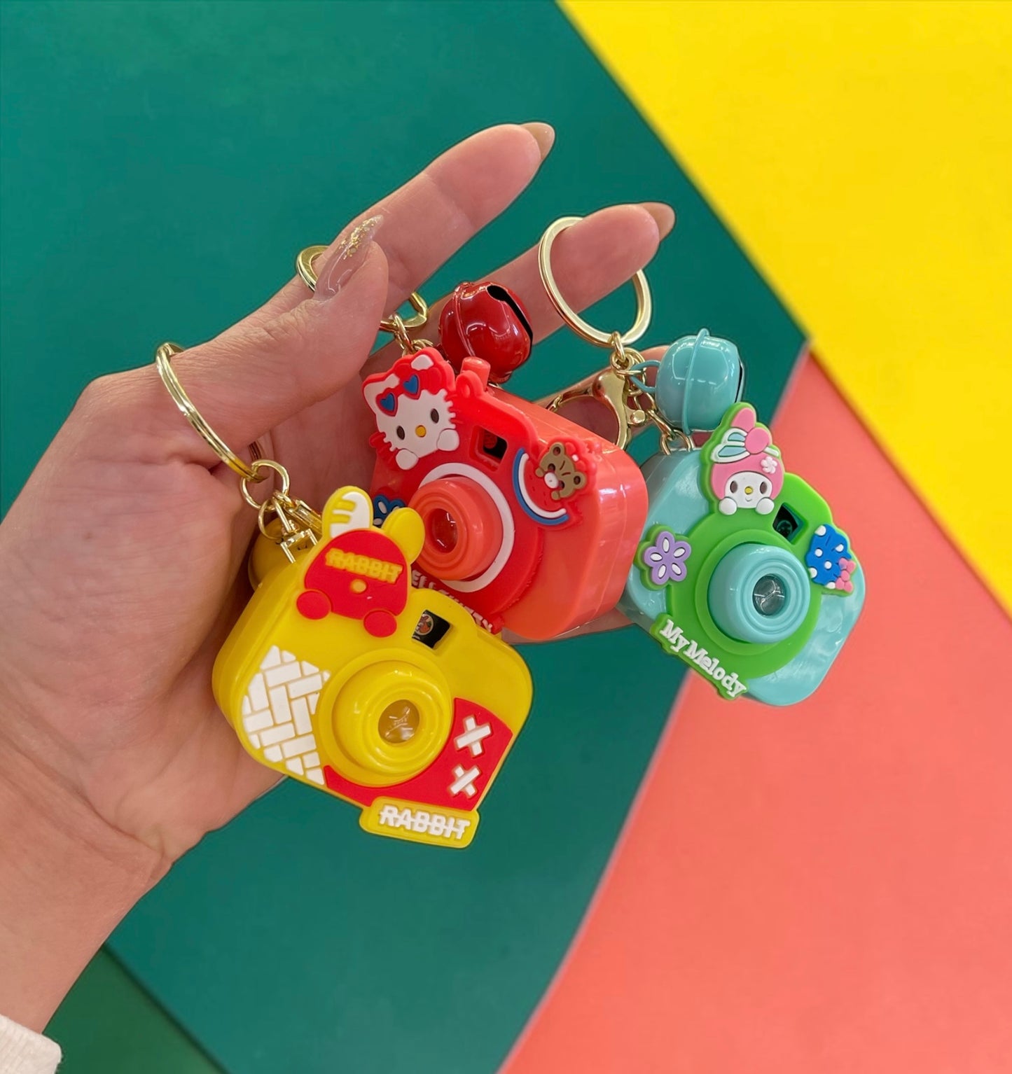 Mini Camera Keychain Projector – Cute Cartoon Light Keyring